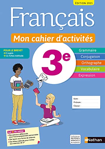 Français 3e Mon cahier d'activités: Livre de l'élève
